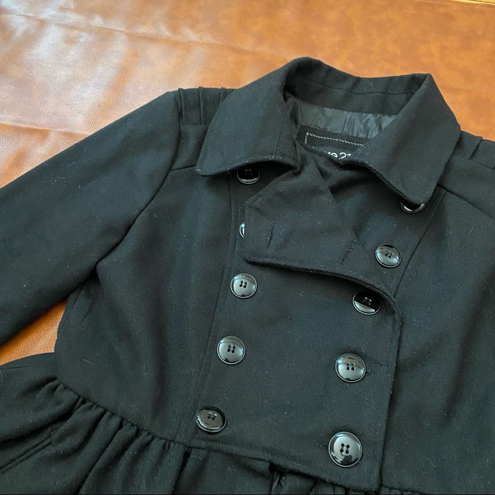 Rue 21 | Military Pea Coat with Tulle Skirt | Black | M - Picture 2 of 10